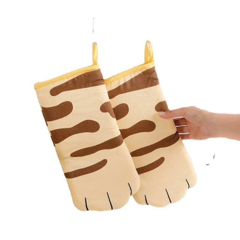 Cute Cat Paw Oven Mitts Gloves -  - #tag1#