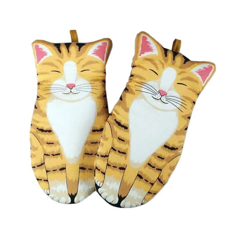 Cute Cat Paw Oven Mitts Gloves -  - #tag1#