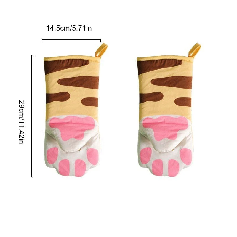 Cute Cat Paw Oven Mitts Gloves -  - #tag1#