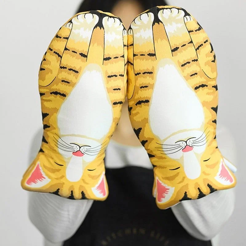 Cute Cat Paw Oven Mitts Gloves -  - #tag1#