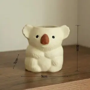 Cute Ceramic Animal Koala Bear Vase for Succulent - 