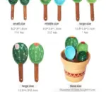 Cute Ceramic Cactus Measuring Spoons In Pot