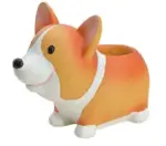 Cute Ceramic Orange Corgi Planter Pot
