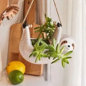 Cute Ceramic Slot Hanging Animal Vase - 