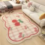Cute Colorful Flower Thickened Decorative Rug Carpet Large Area Living Room
