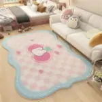 Cute Colorful Flower Thickened Decorative Rug Carpet Large Area Living Room