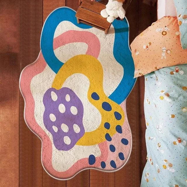Cute Colorful Flower Thickened Decorative Rug Carpet Large Area Living Room -