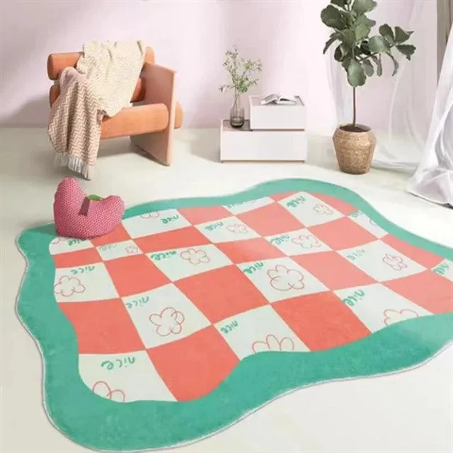 Cute Colorful Flower Thickened Decorative Rug Carpet Large Area Living Room -