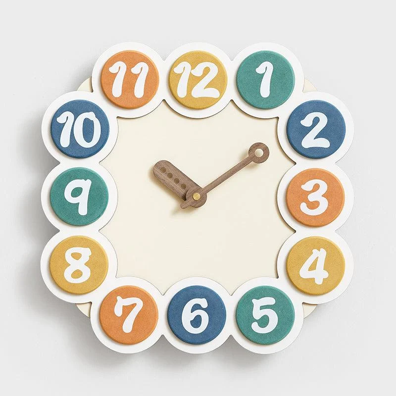 Cute Colorful Kids Bedroom Wall Clock -