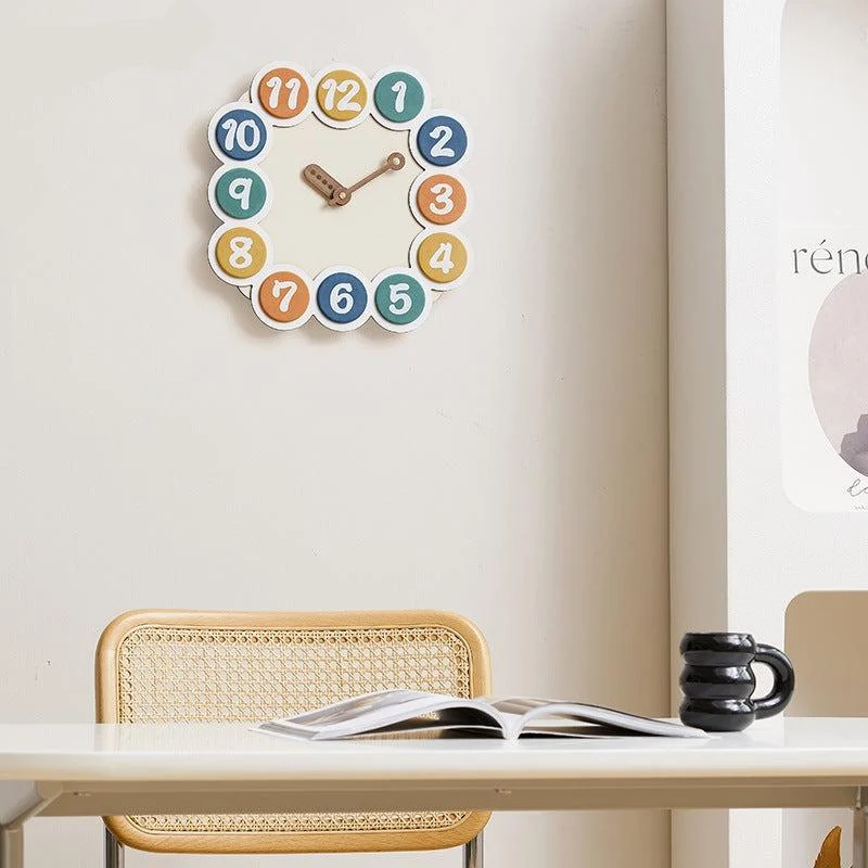 Cute Colorful Kids Bedroom Wall Clock -