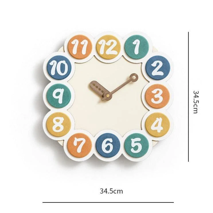 Cute Colorful Kids Bedroom Wall Clock -