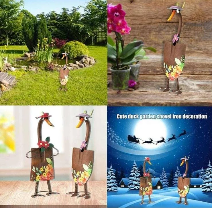 Cute Duck Garden Art Shovel Decoration -