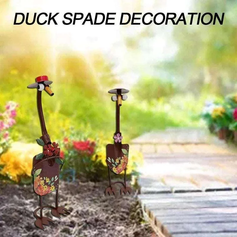 Cute Duck Garden Art Shovel Decoration -