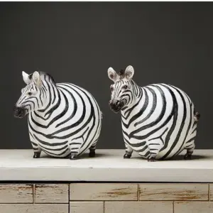 Cute Fat Zebra Statue - 