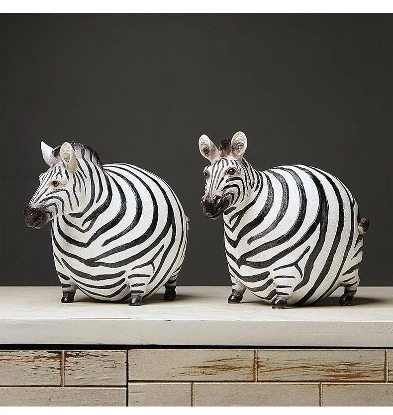 Cute Fat Zebra Statue -