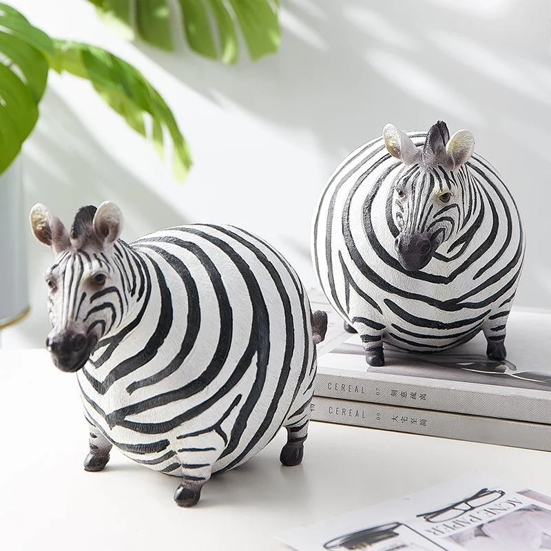 Cute Fat Zebra Statue -