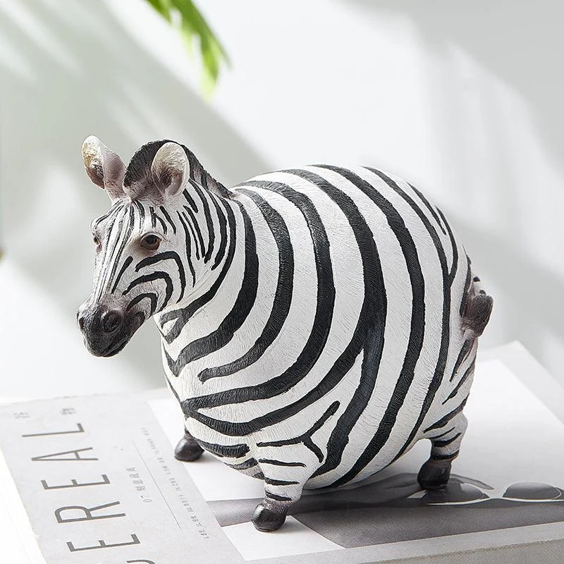 Cute Fat Zebra Statue -