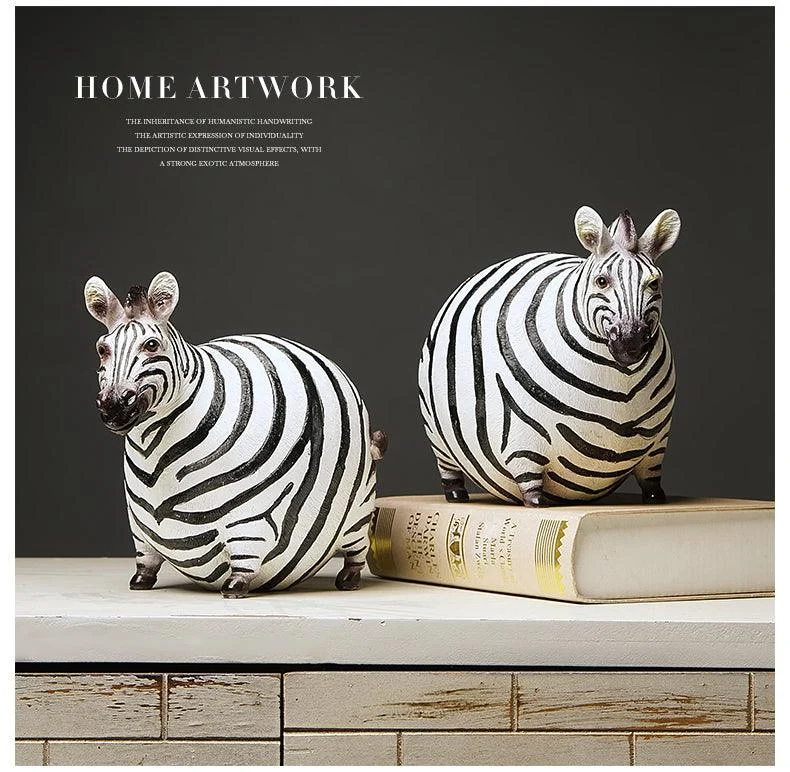 Cute Fat Zebra Statue -