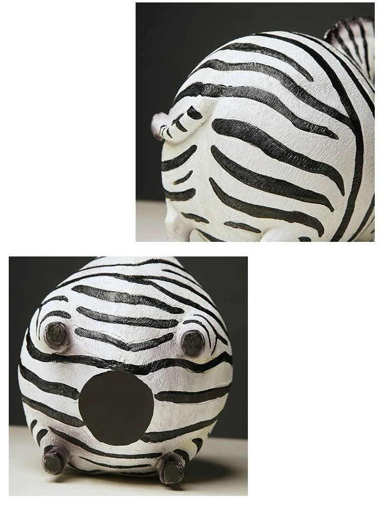 Cute Fat Zebra Statue -