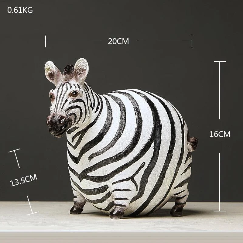 Cute Fat Zebra Statue -