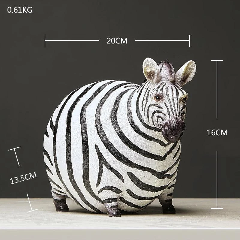 Cute Fat Zebra Statue -