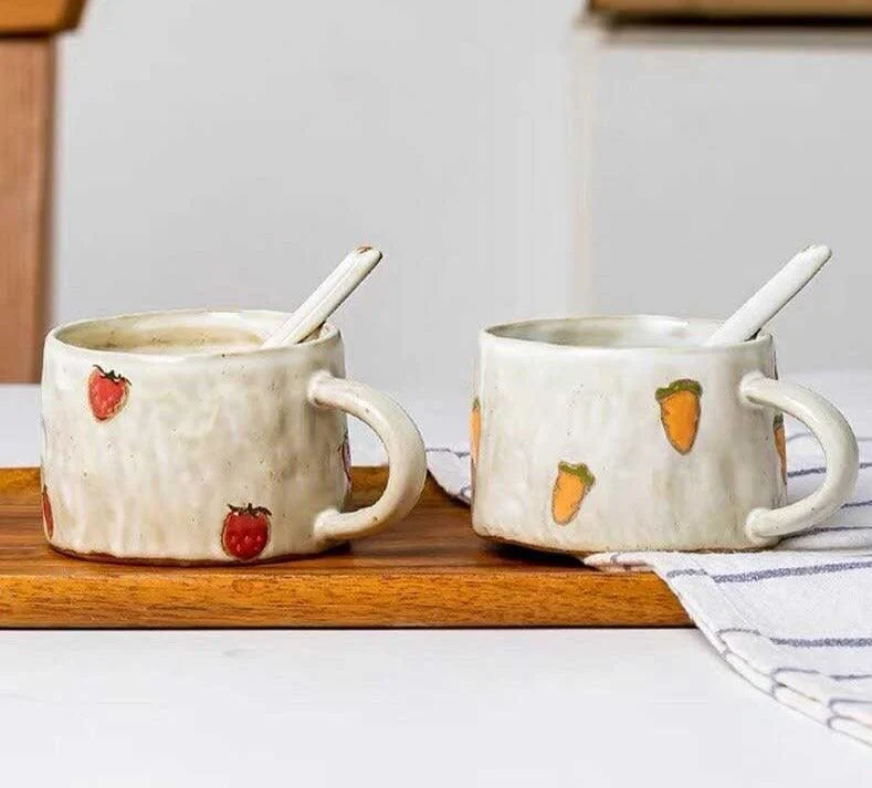 Cute Fruit Japanese Stoneware Mugs -