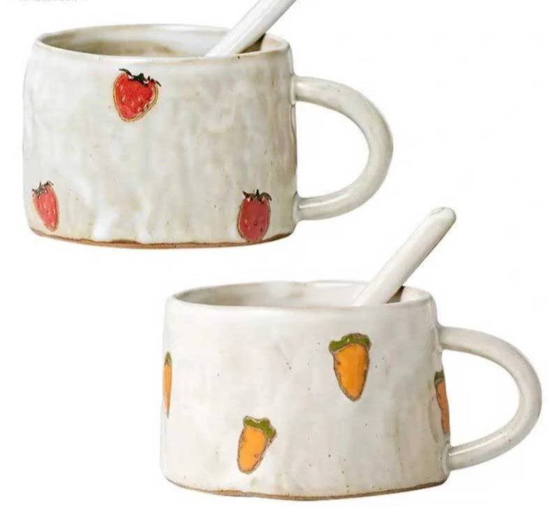 Cute Fruit Japanese Stoneware Mugs -