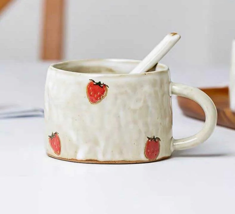 Cute Fruit Japanese Stoneware Mugs -