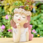 Cute Girl Face Planter Creative Succulent Pot for Women