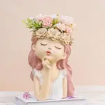 Cute Girl Face Planter Creative Succulent Pot for Women