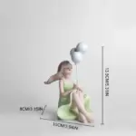 Cute Girl With Balloons tag1