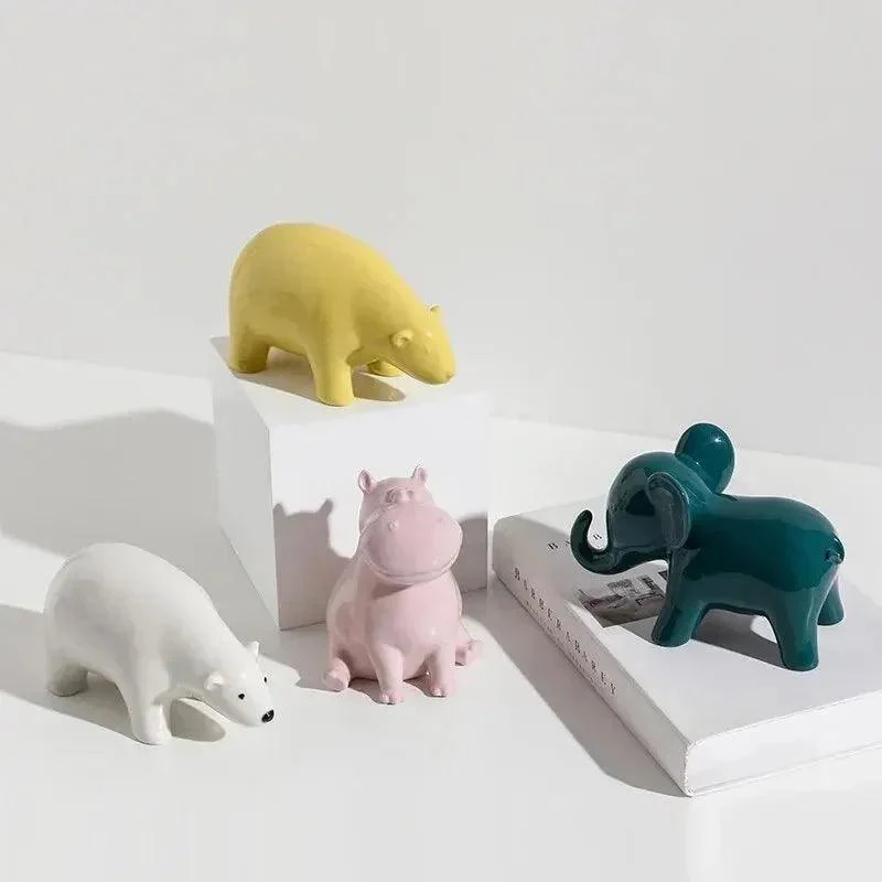 Cute Glazed Ceramic Animal Ornament -  - #tag1#