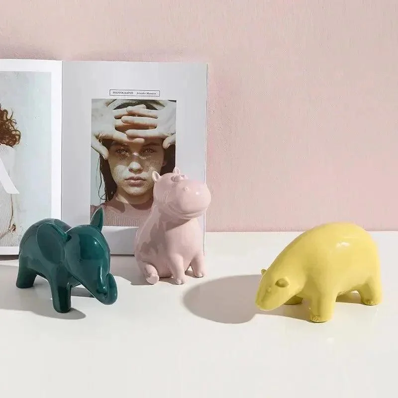 Cute Glazed Ceramic Animal Ornament -  - #tag1#
