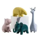 Cute Glazed Ceramic Animal Ornament tag1