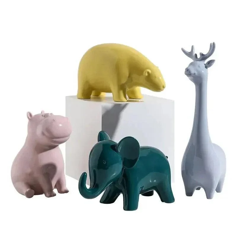 Cute Glazed Ceramic Animal Ornament -  - #tag1#