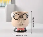 Cute_Grandparent_Ceramic_Face_Vase_with_Glasses_-_-4174574 Cute Grandparent Ceramic Face Vase with Glasses