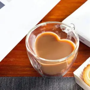 Cute Heart Shaped Coffee Cup
