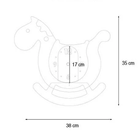 Cute Horse Pendulum Wall Clock for Kids Bedroom -