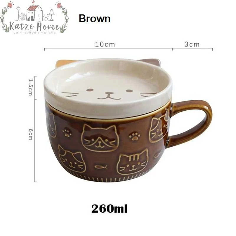 Cute Japanese style Ceramic Lucky Cat Mug -