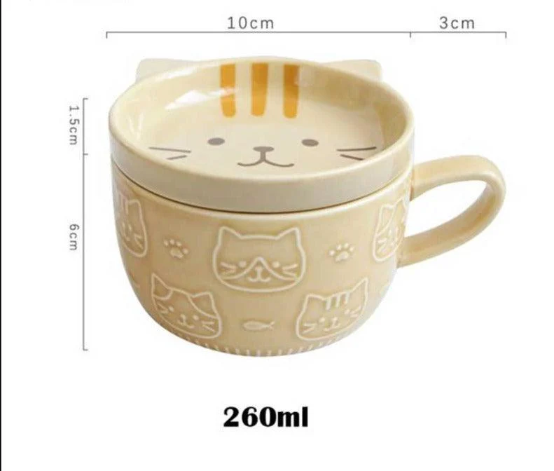 Cute Japanese style Ceramic Lucky Cat Mug -