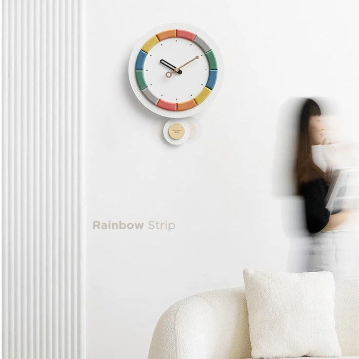 Cute Nordic Silent Wall Decorative Pendulum Clock -