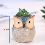 Cute Owl Ceramic Flower Pot Whimsical Succulent Planter