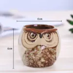 Cute Owl Ceramic Flower Pot Whimsical Succulent Planter