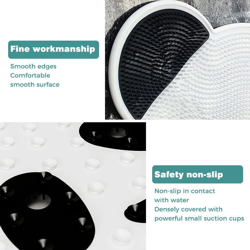 Cute Panda Silicone Bath Massage Mat with Suction Cups -  - #tag1#