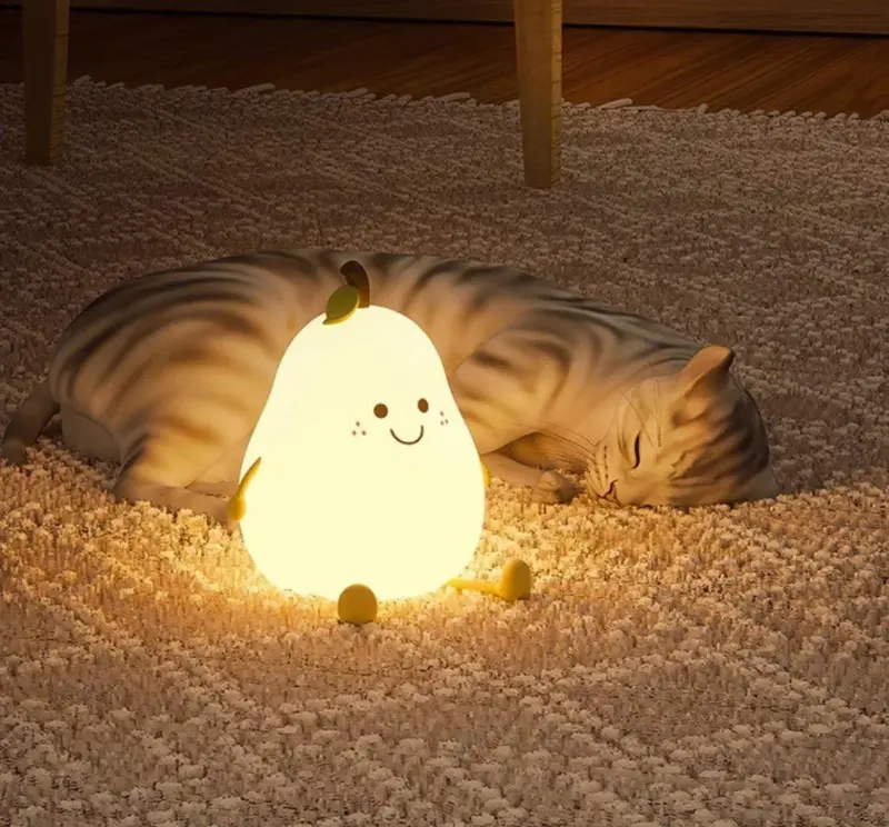Cute Pear Night Light Lamp tag1