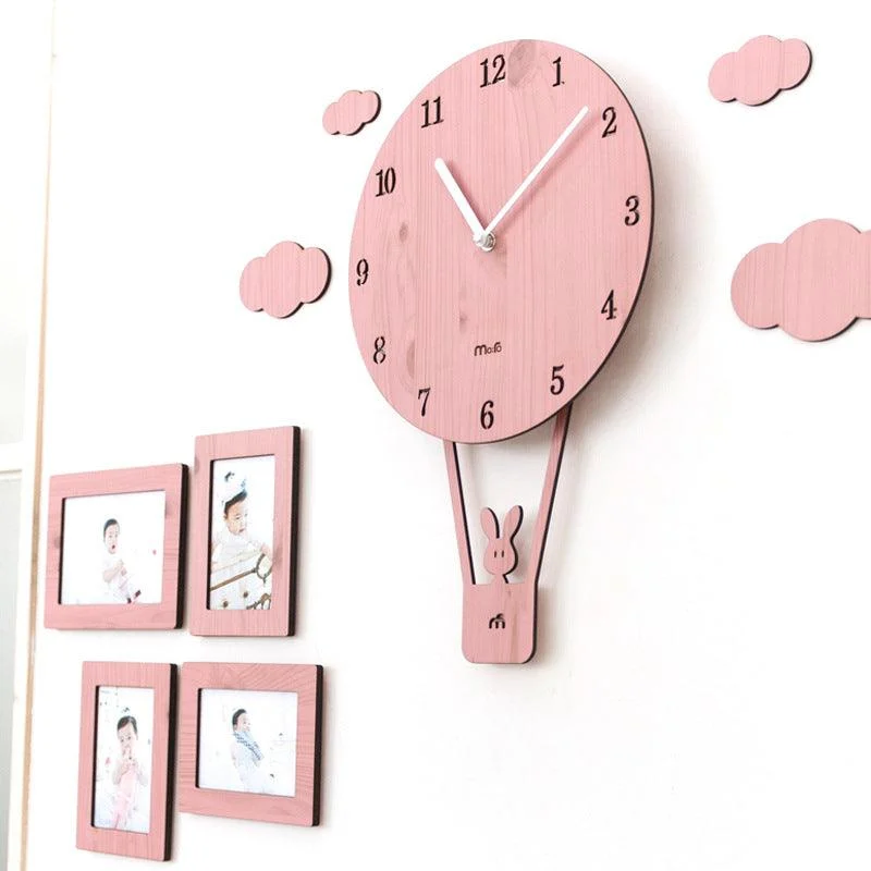 Cute Pendulum Kids Bedroom Wall Clock -