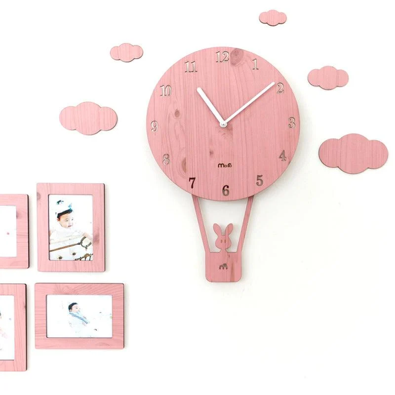 Cute Pendulum Kids Bedroom Wall Clock -