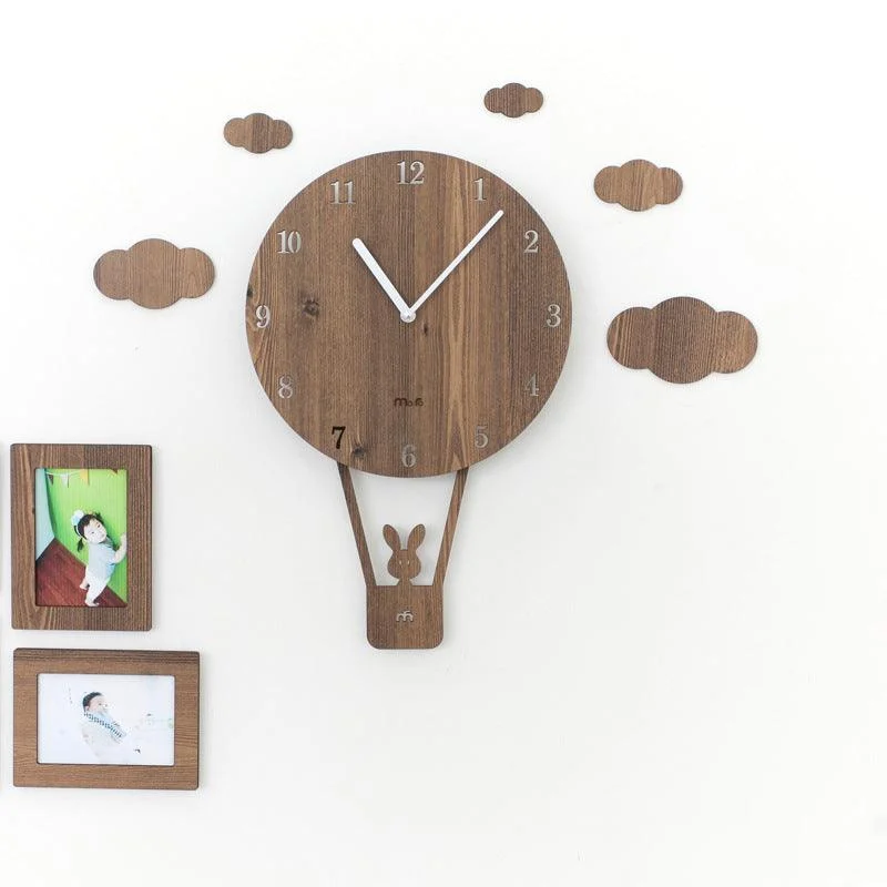 Cute Pendulum Kids Bedroom Wall Clock -