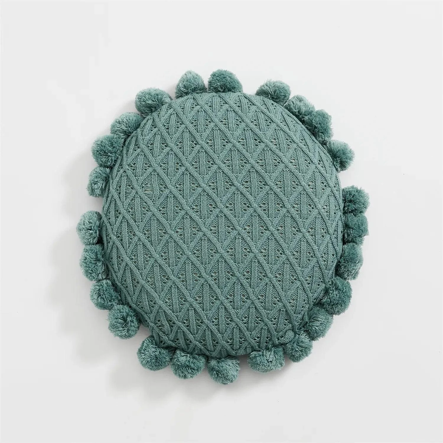 Cute Pompom Tassel Round Cosy Cushion -  - #tag1#