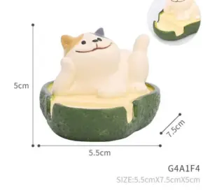 Cute Resin Rabbit Cat Phone Stand